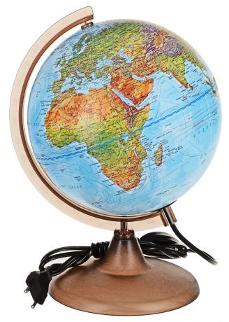 Глобус ландшафтный Глобусный Мир с подсветкой, 10225, диаметр 21 см