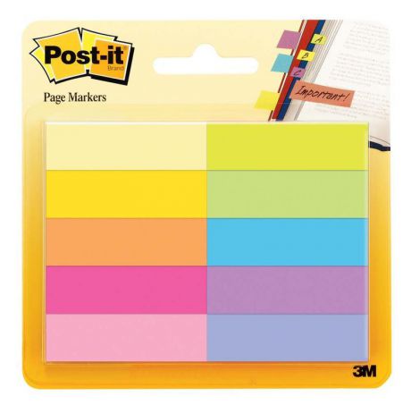 Закладки клейкие Post-it, 395555, 10 цветов по 50 листов