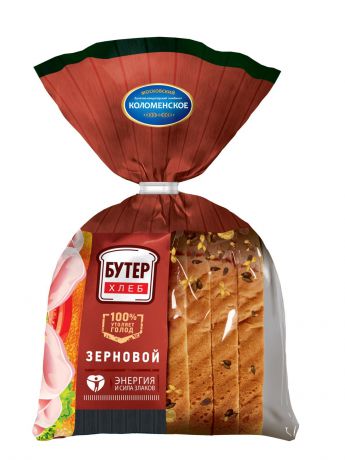 Хлеб Коломенское "Бутерхлеб зерновой" в нарезке, 200 г