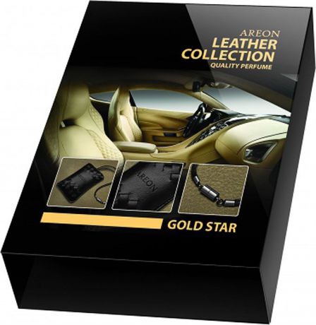 Автомобильный ароматизатор Areon Leather Collection Gold Star