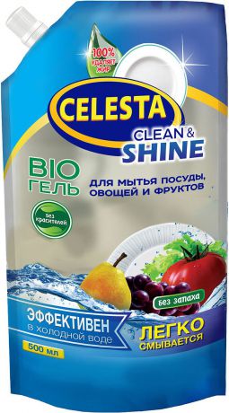 Гель Celesta BIO, для мытья посуды, овощей и фруктов, 28401, 500 мл