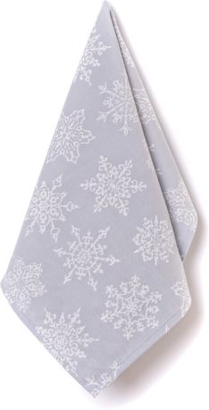 Полотенце кухонное Votex Home "Снежинки", цвет: серый, 40 x 60 см