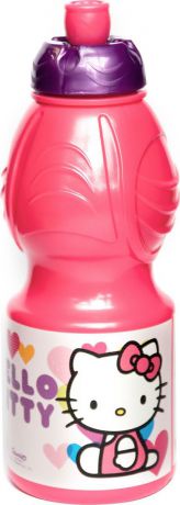 Бутылка детская Stor "Hello Kitty Сердечки", фигурная, 82232, розовый, 400 мл