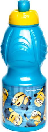 Бутылка детская Stor "Миньоны Правила", фигурная, 89832, синий, 400 мл