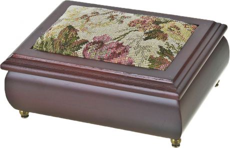 Шкатулка для ювелирных украшений ArtHouse "Цветочная поляна", цвет: коричневый, 17 х 12,5 х 8 см