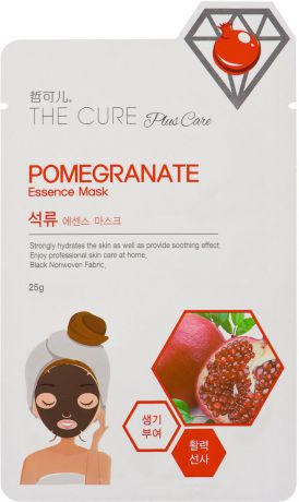 Маска косметическая Korea The Cure Plus Care, для лица, ухаживающая, с соком граната, 25 г