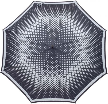 Зонт-трость женский Slava Zaitsev, полуавтомат, цвет: черный. SZ 098/1 auto