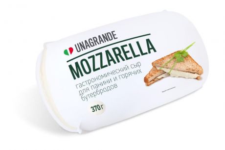Unagrande Сыр Моцарелла для панини и горячих бутербродов, 45%,370 г