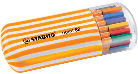 Набор цветных капиллярных ручек "Stabilo point", 20 шт
