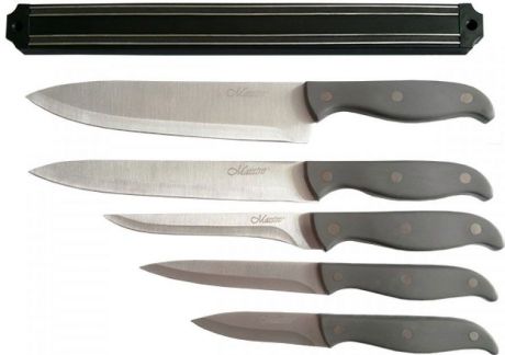 Набор кухонных ножей Maestro, MR-1428, черный, 6 предметов