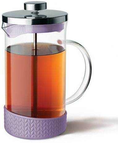 Чайник поршневой Apollo Genio Suomi, цвет: фиолетовый, 600 мл
