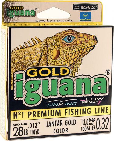 Леска Balsax Iguana Gold, 100 м, 0,32 мм, 13,0 кг