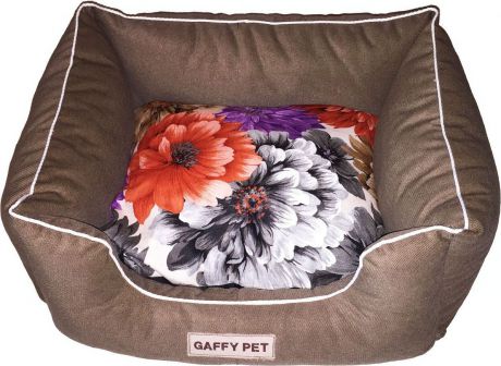 Лежак для животных Gaffy Pet "Flower", цвет: шоколадный, 45 х 35 х 22 см