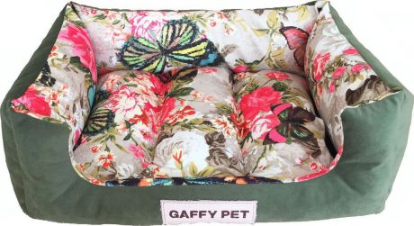 Лежак для животных Gaffy Pet "Butterfly", цвет: зеленый, 55 х 40 х 16 см