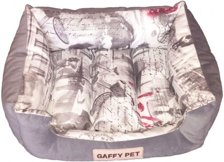 Лежак Gaffy Pet "City", цвет: серый, 55 х 45 х 23 см
