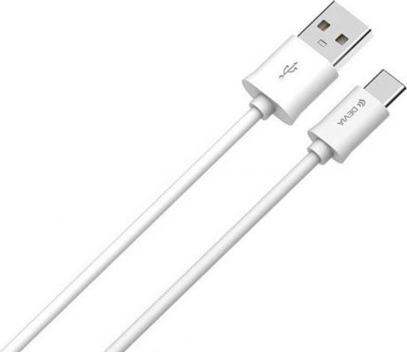 Кабель Devia Smart USB Type-C, USB 2.0, цвет: белый