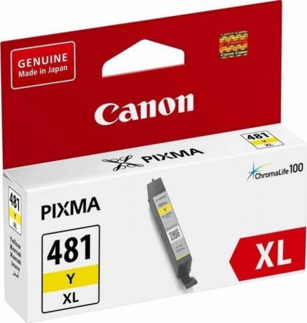 Картридж Canon CLI-481XL для Canon Pixma TS6140/TS8140TS/TS9140/TR7540/TR8540, 1010550, Yellow