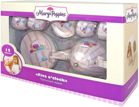 Сюжетно-ролевые игрушки Mary Poppins "Набор посуды "Макарон"", 453125, 15 предметов