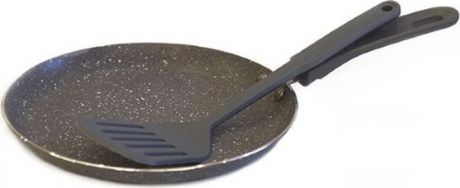 Сковорода для блинов Maestro Rainbow, MR-1212-25, коричневый, с лопаткой, диаметр 25 см