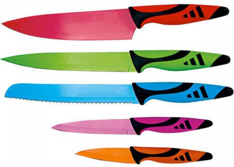 Набор кухонных ножей Rainbow, MR-1430, разноцветный, 5 предметов