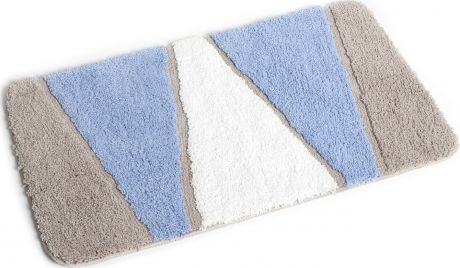 Коврик для ванной Wess Rainbow, цвет: синий, бежевый, 50 x 80 см