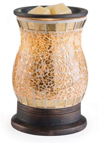 Аромалампа настольная Candle Warmers "Позолоченное стекло / Illumination Glided Glass", цвет: золотистый