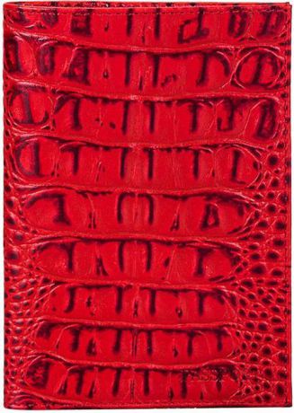 Обложка для паспорта женская Fabula "Caiman", цвет: красный. O.1.KM