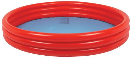 Бассейн надувной Jilong "Plain Pool", детский, цвет: голубой, красный, 157 х 157 х 25 см