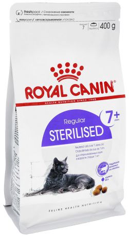Корм сухой Royal Canin "Sterelised 7+", для кастрированных котов и стерилизованных кошек, 400 г