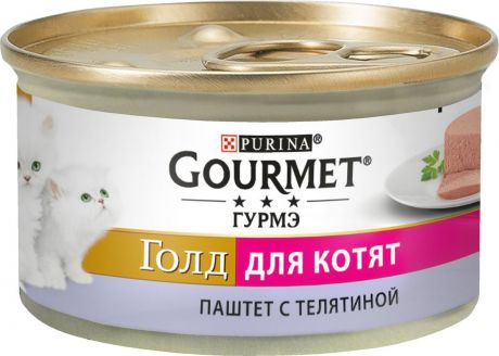 Консервы Gourmet Gold для кошек, паштет с телятиной, 85 г