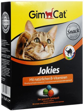 Лакомство для кошек GimCat "Jokies", с комплексом витаминов В, 520 г