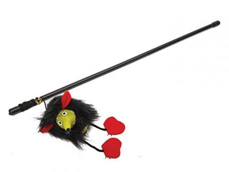 Игрушка для животных Каскад "Удочка с Микки Маусом", цвет в ассортименте, 47 см