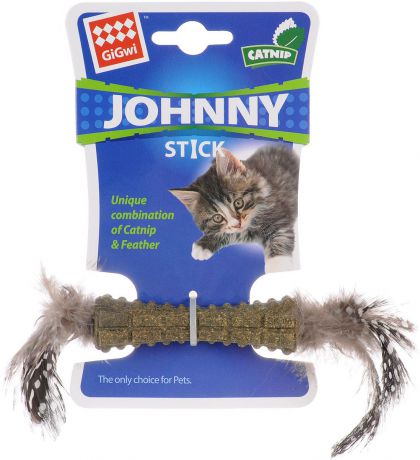 Игрушка для кошек GiGwi "Johnny Stick", с кошачьей мятой, длина 26 см