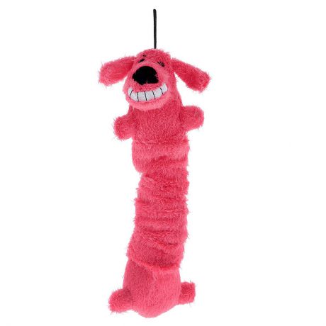 Игрушка для животных Multipet "Собака-гармошка", цвет: розовый. 12-47832