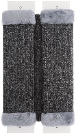 Когтеточка "ЗооМарк", настенная, угловая, цвет: серый, 57 х 30 х 3,5 см