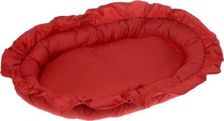 Лежак для животных ЗооМарк "Самобранка", цвет: красный, 74 х 55 х 10 см