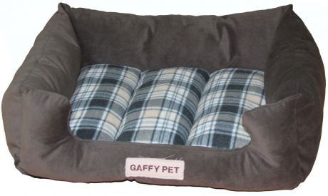 Лежак Gaffy Pet "Plaid", цвет: серый, 55 х 45 х 23 см