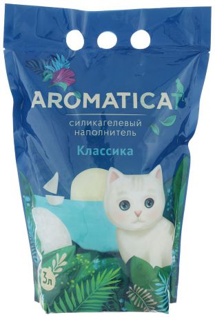 Наполнитель для кошачьего туалета Aromaticat "Классический", силикагелевый, 3 л
