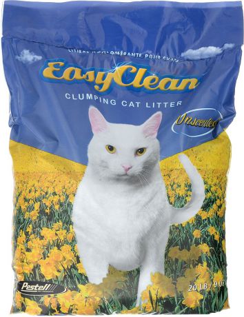 Наполнитель для кошачьих туалетов "Easy Clean", комкующийся, без запаха, 9 кг