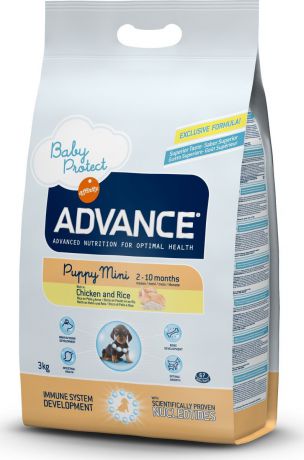 Корм сухой Advance "Baby Protect Mini" для щенков малых пород с 2 до 10 месяцев, 3 кг