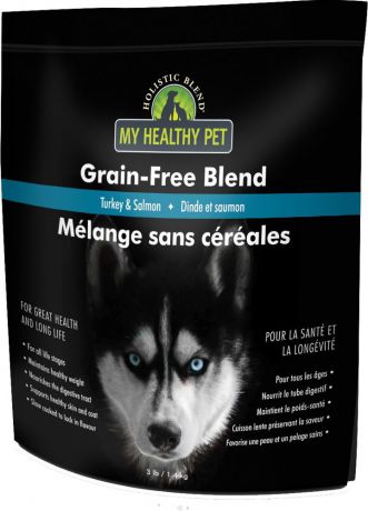 Корм сухой Holistic Blend "Grain-Free" для собак, индейка и лосось, 1,4 кг