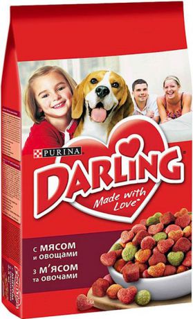 Корм сухой "Darling" для взрослых собак, с мясом и овощами, 2,5 кг