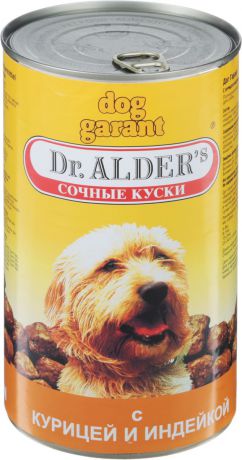 Консервы Dr. Alders "Dog Garant" для взрослых собак, курица и индейка, 1,23 кг