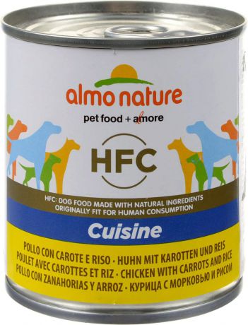 Консервы для собак Almo Nature "Classic", курица с морковью и рисом по-домашнему, 280 г