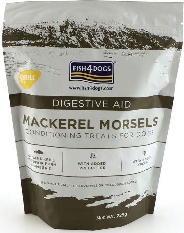 Лакомство для собак Mackerel Morsels "Digestive Aid", с рыбой, 225 г