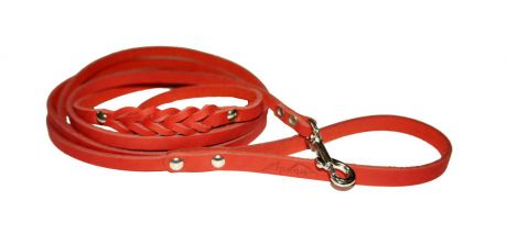 Поводок для собак Аркон "Стандарт", цвет: красный, ширина 0,8 см, длина 250 см