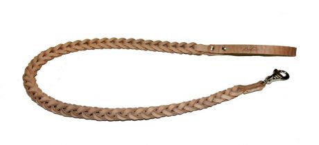Поводок для собак Аркон "Плетенка квадратная", цвет: бежевый, ширина 2,3 см, длина 120 см