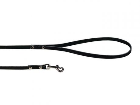 Поводок для собак Каскад "Классика", цвет: черный, ширина 1,5 см, длина 1,2 м
