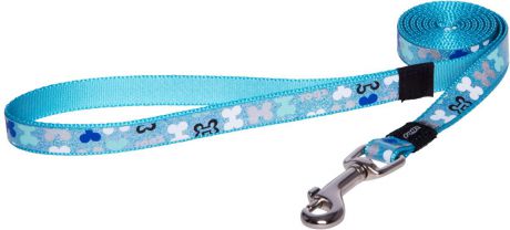 Поводок для собак Rogz "Trendy", удлиненный, цвет: голубой, ширина 1,6 см