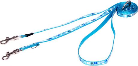 Поводок-перестежка для собак Rogz "Trendy", цвет: голубой, ширина 0,8 см